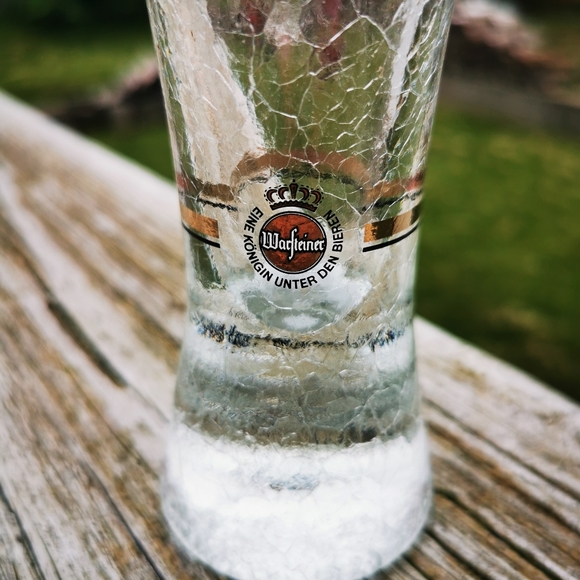 Vintage Warsteiner German Crackle Glass Beer Glass - Picture 2 of 13